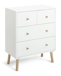 Habitat Otto 4 Drawer Chest - White - thumbnail 1