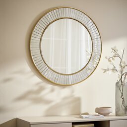 Argos Home Gold Mosaic Round Wall Mirror - 80x80cm - thumbnail 1