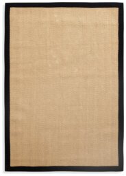 Habitat Herringbone Black Border Jute Rug - 160x230cm - thumbnail 2
