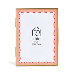 """Habitat Wavy Pink Metal Picture Frame - 5x7""""""" - thumbnail 2