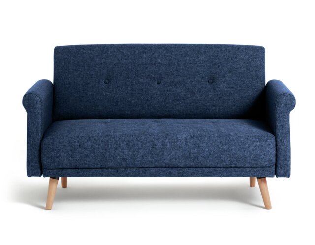 Argos Home Evie Fabric 2 Seater Sofa - Navy Blue - image 1