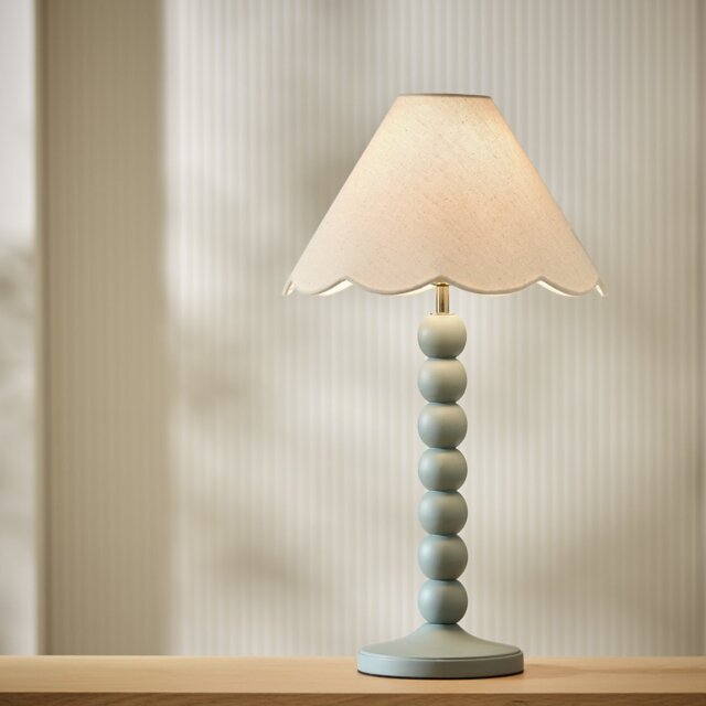 Habitat Bobbin Mango Wood Table Lamp Base Only - Blue - image 1