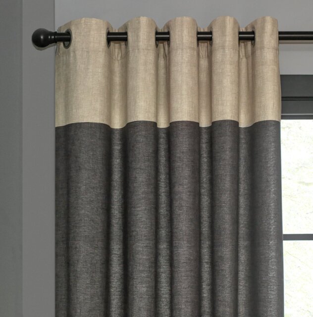 Habitat Eyelet Curtains - Grey - 117x137cm - image 1