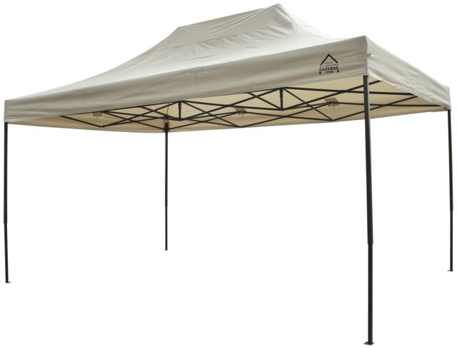 All Seasons 3m x 4.5m Pop Up Garden Gazebo - Beige - image 1