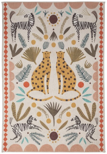 Habitat Global Animal Print Natural Cut Pile Rug - 120x170cm - image 1