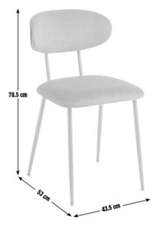 Habitat Ariana Pair of Velvet Dining Chairs - Copper - thumbnail 2