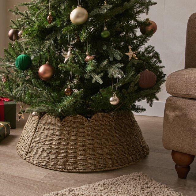 Habitat Woven Seagrass Christmas Tree Skirt - image 1