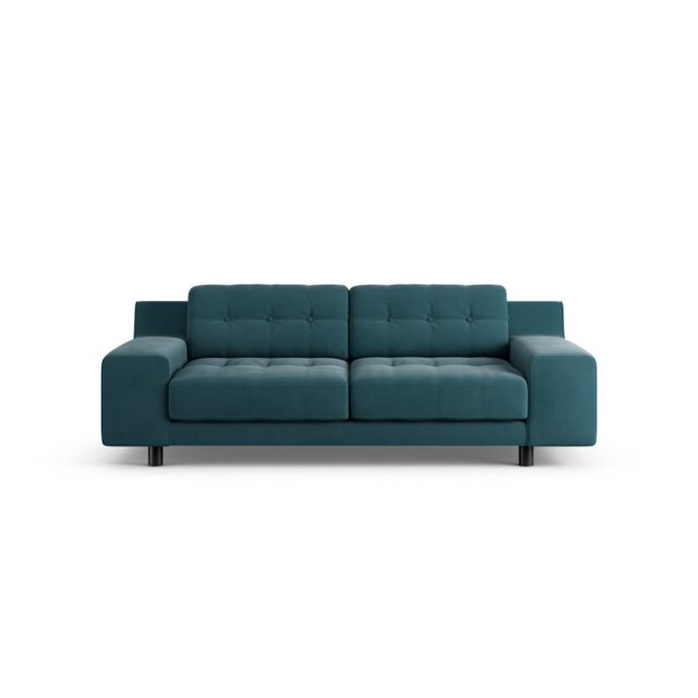 Habitat Hendricks Fabric 3 Seater Sofa - Teal - Black Leg - image 1