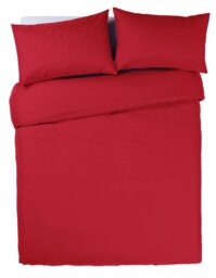Habitat Easycare Plain Red Bedding Set - Double