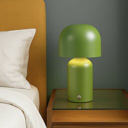 Searchlight Mushroom Port Rechargeable LED Table Lamp-Olive - thumbnail 2