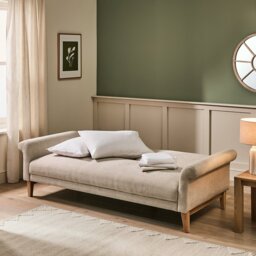 Argos Home Douglas Fabric 3 Seater Clic Clac Sofa Bed- Stone - thumbnail 2