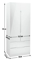 Legato 2 Door 2 Drawers Wardrobe - Green - thumbnail 2