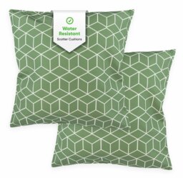 Streetwize Garden Green Cube Outdoor Cushions - Pack of 2 - thumbnail 1