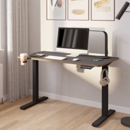 Koble Gino Height Adjustable Office Desk - Black - thumbnail 2