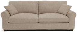 Argos Home Lisbon Fabric 4 Seater Sofa - Stone - thumbnail 1