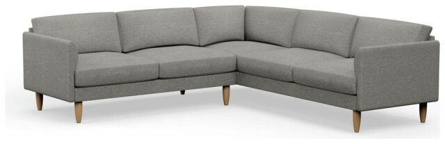 Hutch Fabric Curve Arm 7 Seater Corner Sofa - Dove Grey - image 1