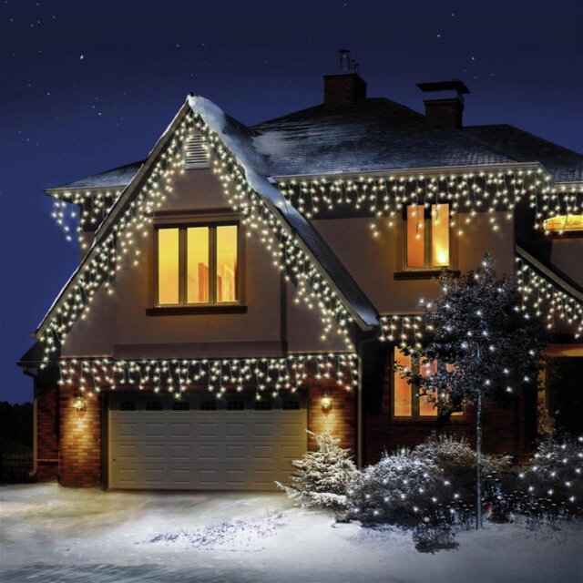 Premier Decorations Warm White LED Christmas Icicles Lights - image 1