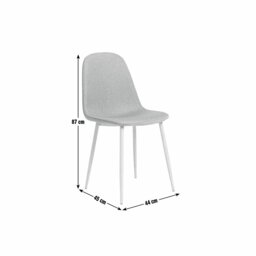 Habitat Beni Pair of Leather Effect Dining Chairs - White - thumbnail 2