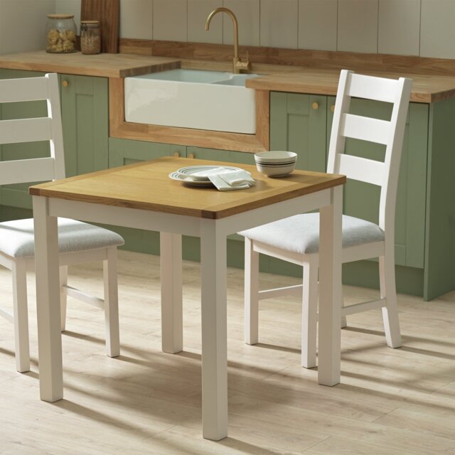 Argos Home Ashwell 2 Seater Dining Table - Cream - image 1