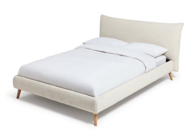 Habitat Marshmallow Double Fabric Bed Frame - White