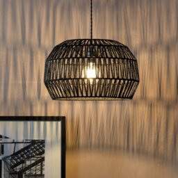 Argos Home Black Paper Rope Easy Fit Lampshade - 39cm - thumbnail 1