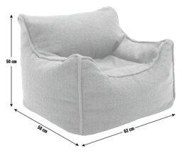 Kaikoo Kids Single Chair Boucle Bean Bag - Mustard - thumbnail 2
