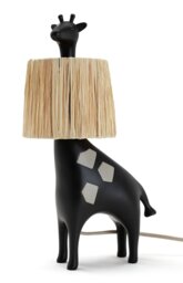 Habitat Kids Giraffe Rattan Table Lamp - Black - thumbnail 2