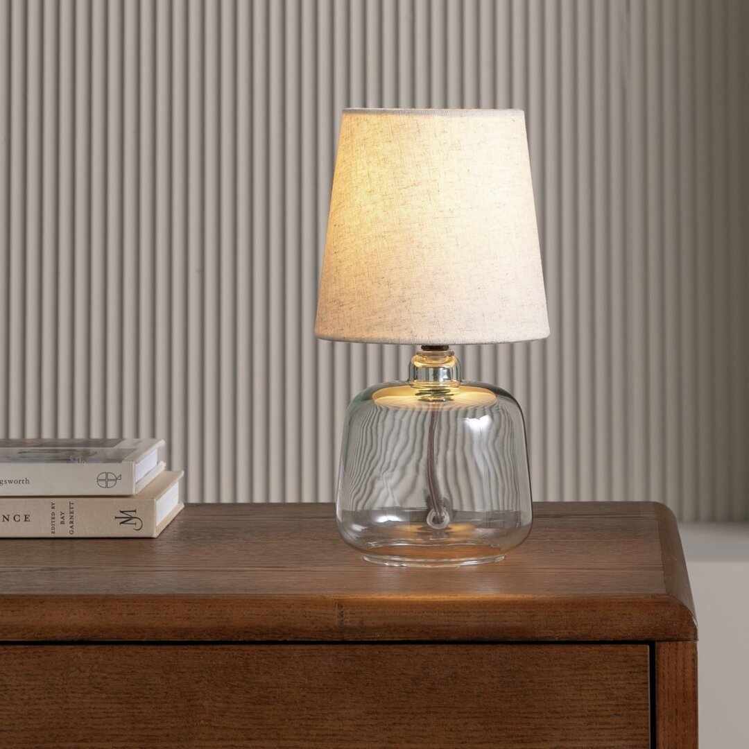 Argos Home Cabras Glass Table Lamp Natural by Argos
