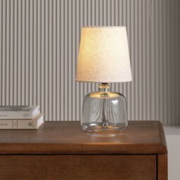 Argos Home Cabras Glass Table Lamp - Natural - thumbnail 2