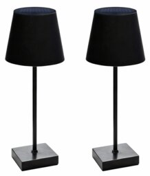 Streetwize Garden Black Solar Table Lamp - Pack of 2