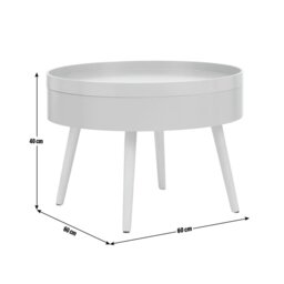 Habitat Skandi Round Coffee Table - Grey - thumbnail 2
