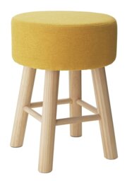 Habitat Sophie Small Fabric Stool - Yellow - thumbnail 1