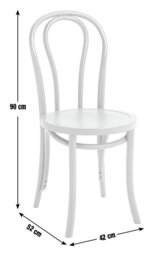 Habitat 60 Larsa Pair of Solid Wood Dining Chairs - Red - thumbnail 2