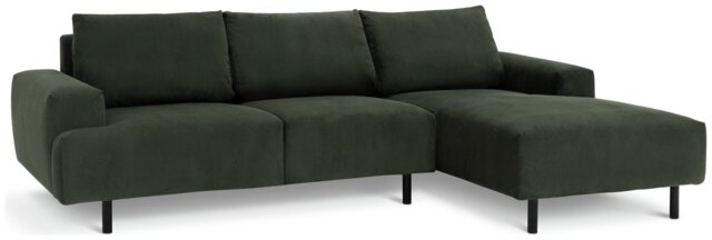 Habitat Julien Fabric Right Hand Corner Chaise Sofa - Green - image 1