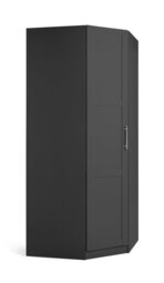Habitat Munich Panelled Corner 1 Door Wardrobe - Anthracite