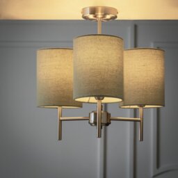 Argos Home Candelabra Steel 3 Light Ceiling Light - Sage - thumbnail 2