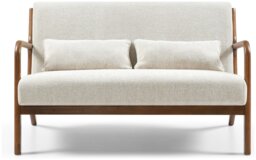 Kyoto Leah Fabric 2 Seater Sofa - Natural - thumbnail 1