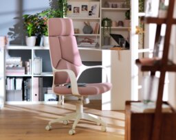 Habitat Alma High Back Office Chair - Pink - thumbnail 2