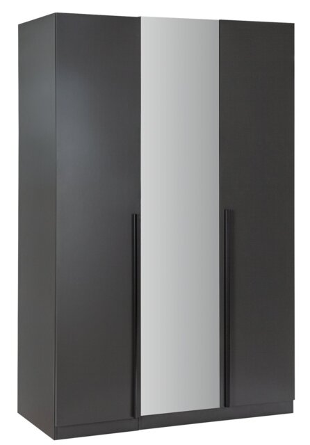 Habitat Munich 3 Door Mirror Wardrobe - Anthracite - image 1