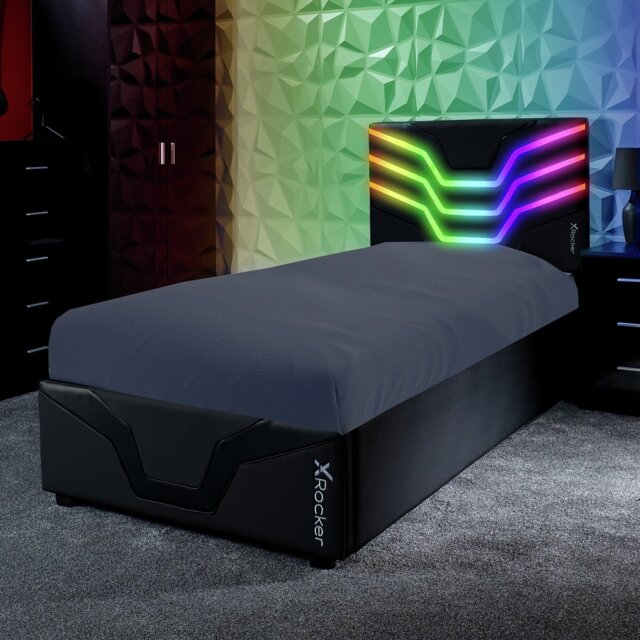 X Rocker Cosmos RGB Single Bed - Black - image 1