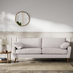 Habitat Lomond Fabric 4 Seater Sofa - Natural - Dark Leg - thumbnail 2
