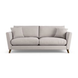 Habitat Lomond Fabric 4 Seater Sofa - Natural - Dark Leg