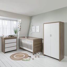 Tutti Bambini Modena 3 Piece Furniture Pack - White Oak - thumbnail 1