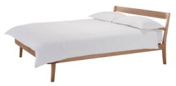 Habitat Tatsuma Double Wooden Bed Frame - Ash - thumbnail 1