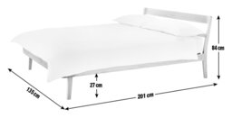 Habitat Tatsuma Double Wooden Bed Frame - Ash - thumbnail 2