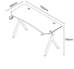 X Rocker Lumio RGB Gaming Desk with App Control Black by Argos