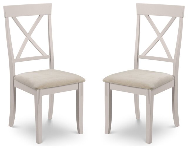 Julian Bowen Davenport Pair of Dining Chairs - Grey - image 1