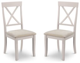 Julian Bowen Davenport Pair of Dining Chairs - Grey - thumbnail 2
