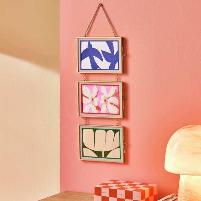 """Habitat Hanging Triple Screenprint Iron Picture Frame - 4x6""""""" - image 1