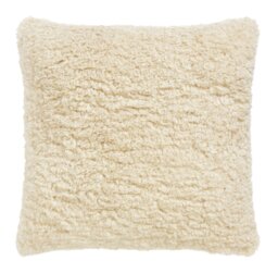 Habitat Plain Faux Shearling Cushion - Oatmeal - 50x50cm